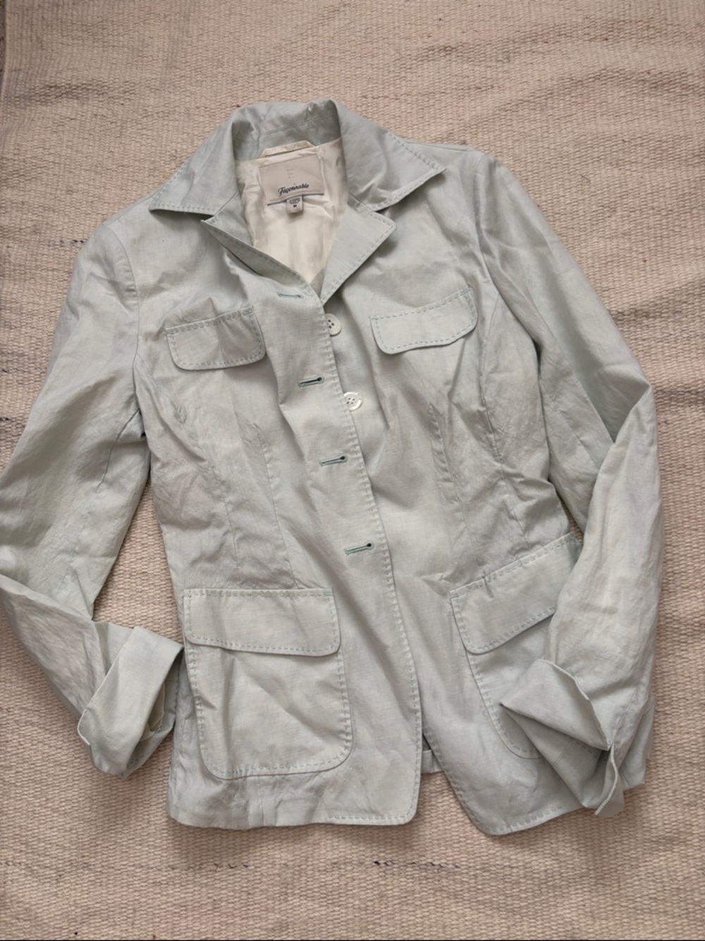 Faconnable Linen Structured Blazer